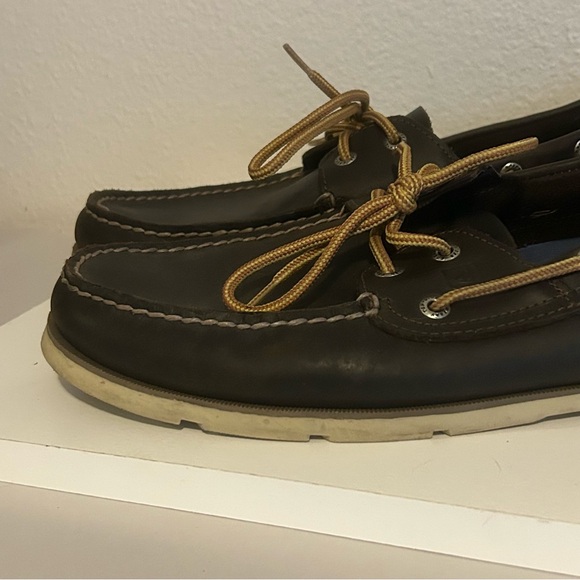 Sperry Top-Sider Men’s genuine leather 2-eye boat shoe brown size M 13 - Picture 3 of 9